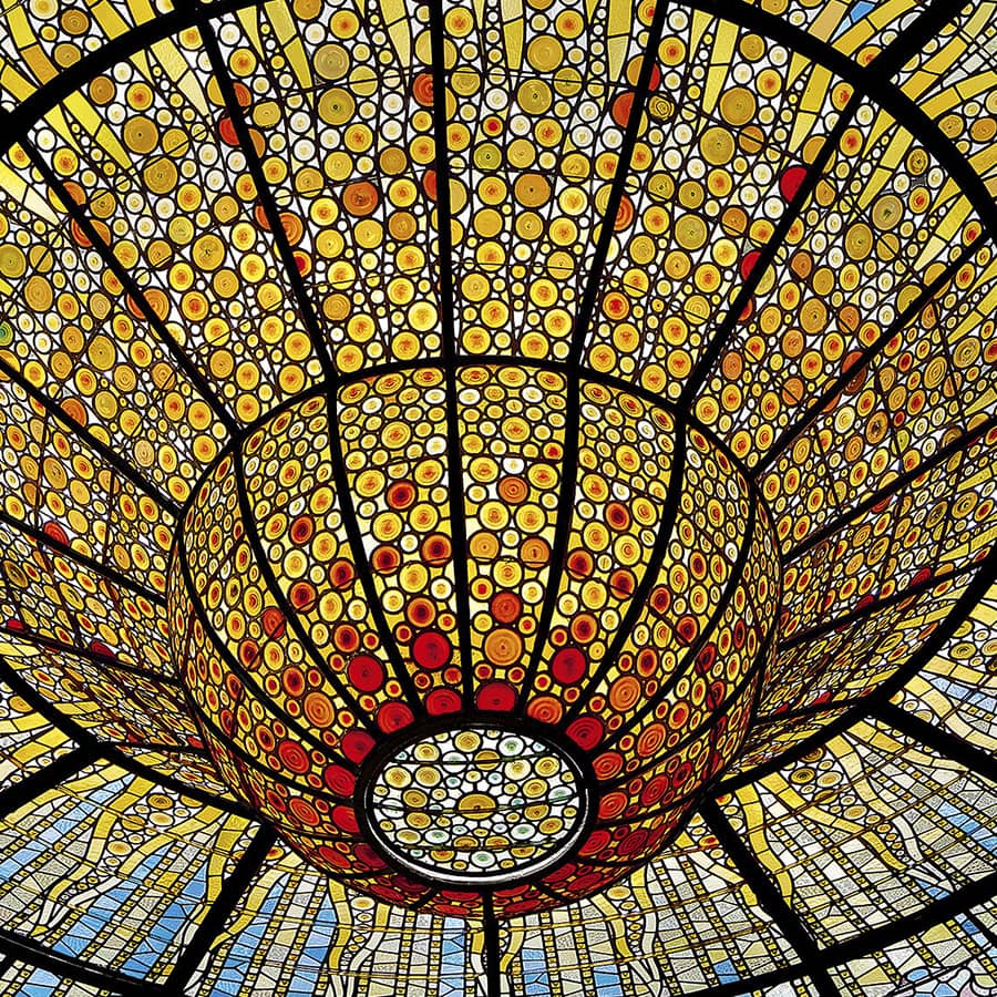 Cúpula vidriera del Palau de la Música de Barcelona