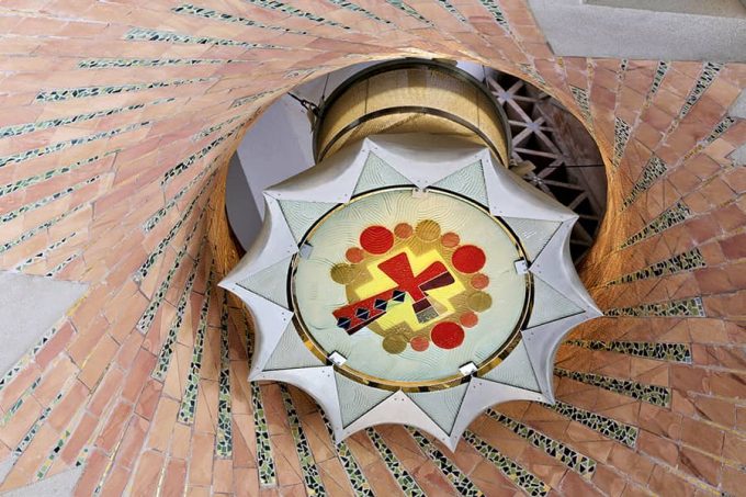 Detail of the interior decoration of the Sagrada Familia