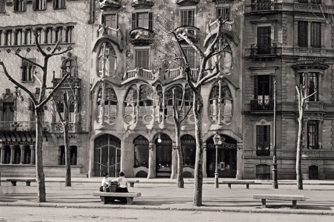 Façade of the Casa Batlló by Antoni Gaudí, Barcelona