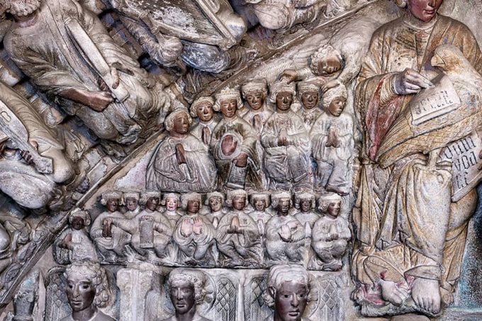 Sculptures in the Portico of Glory, Santiago Cathedral