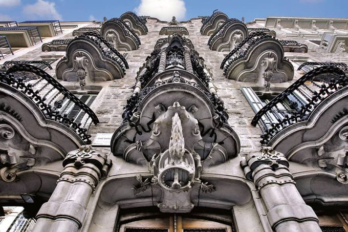 Main facade of Casa Calvet by Antoni Gaudí