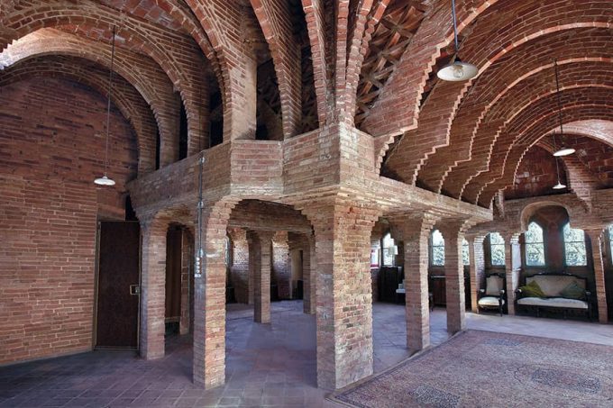 Attic of the Bellesguard Tower of Antoni Gaudí