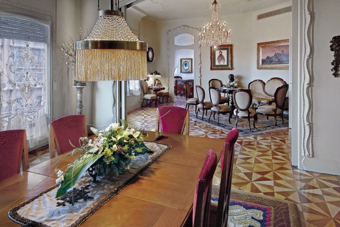 Living room of La Pedrera by Antoni Gaudí