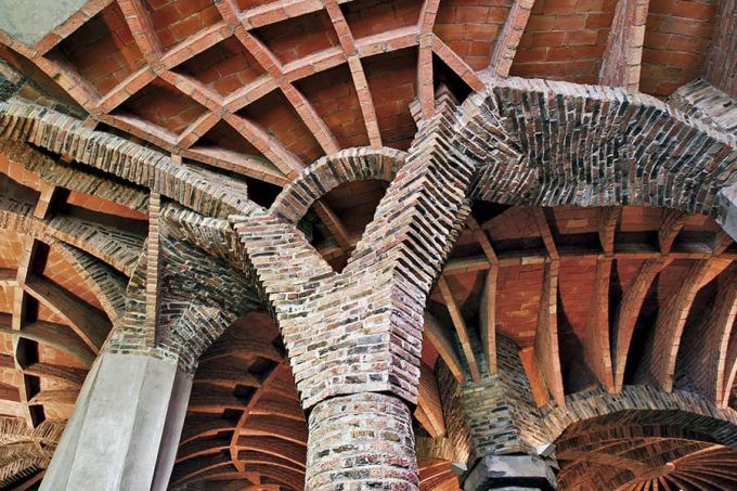 Ceiling of the Güell Crypt