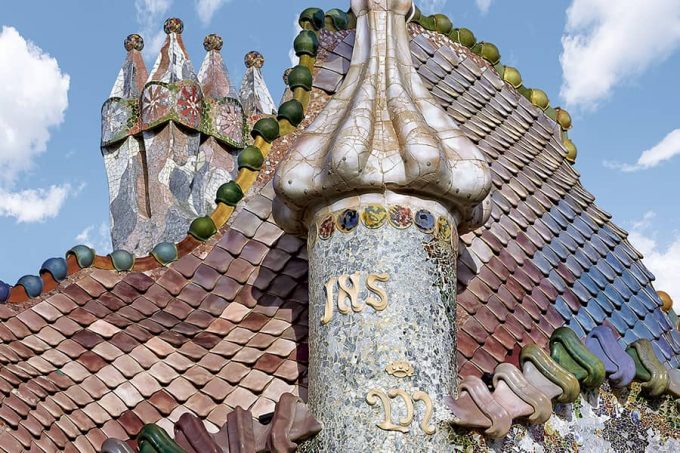 Roof of Casa Batlló by Antoni Gaudí