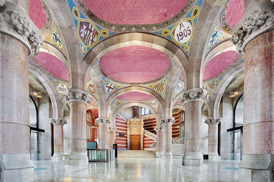 Interior of Hospital de Sant Pau, in Barcelona