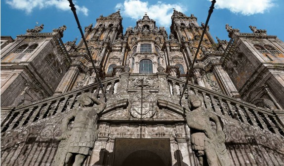 Fachada Obradoiro Catedral De Santiago Compostela Dosde Publishing