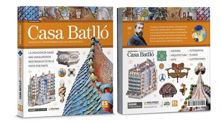Portada Contraportada Casa Batllo Gaudi Libro Español Dosde Publishing