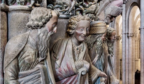 Escultura Profeta Daniel Portico De La Gloria Catedral De Santiago Compostela Dosde Publishing