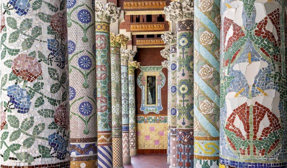 Mosaicos Ceramica Palau De La Musica Barcelona Arquitectura Modernista Modernismo Dosde Publishing