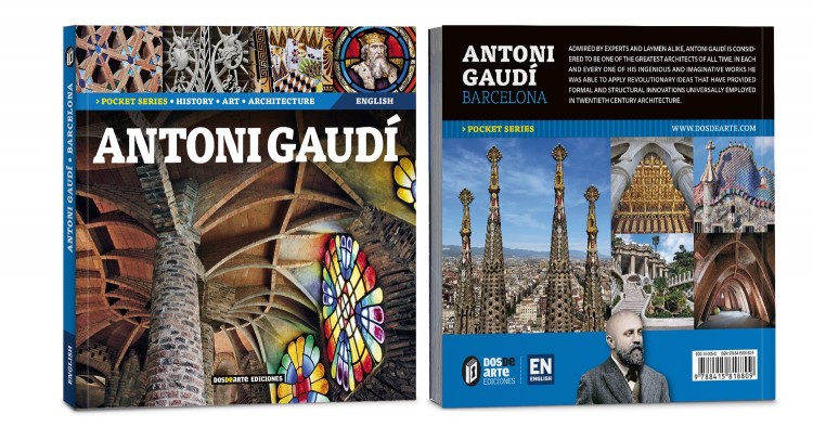 Cover Back Antoni Gaudi Pocket Edition English Book Dosde Publishing