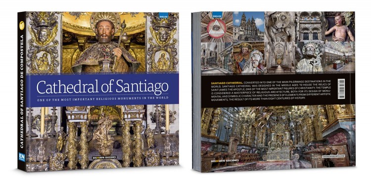 Cover Back Santiago Cathedral Compostela English Book Deluxe Dosde Publishing