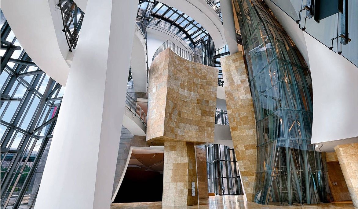Interior of Guggenheim museum, Bilbao, Spain | Royalty Free Image