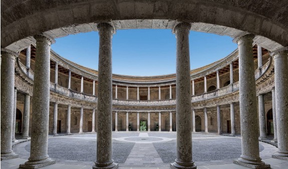 Patio Interior Palacio Carlos V Alhambra De Granada Libro Dosde Publishing